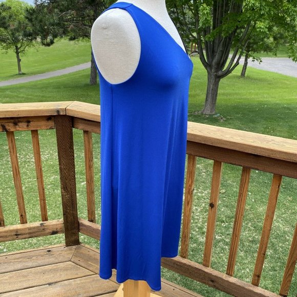 BCBGeneration Asymmetrical Dress One Shoulder Blue - Picture 8 of 13